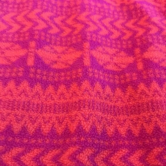 Columbia Pink Fairisle Mock Neck Fleece Pullover - Picture 5 of 11